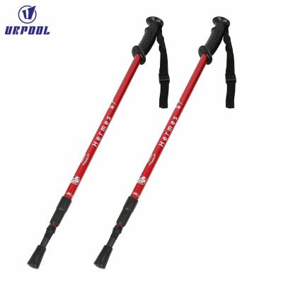 China EVA Light Telescopic Hiking Stick Shockproof Non-Slip Trekking Pole 3 Section Alpenstock for sale