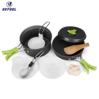 China Eco-friendly Portable Camping Cookware Non Mess Kit Folding Cookware BBQ Stick For Camping Outdoor Cooking for sale