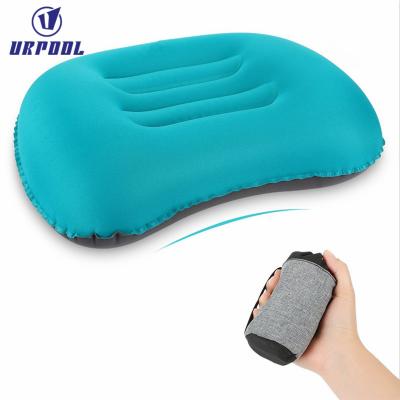 China Ultralight Folded Compact Travel Air Inflatable Camping Inflatable Pillow Packable for sale