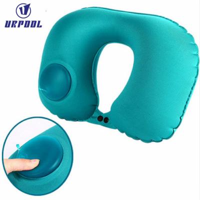 China New Comfort Neck Automatic Inflatable Pillow U Shape TPU Custom Ultralight Self Bent Inflated Travel Pillow for sale