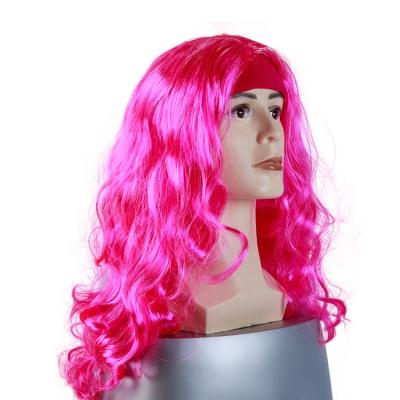 China Afro Wave Colors Long Wave Celebrity Party Wig Costume Synthetic Rainbow Cosplay Synthetic Wig for sale