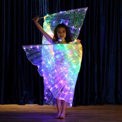 China Wings Flare Dance Carnival Led Costume Christmas Shows Children Dancers LED Performance Fluorescent Butterfly Wings Belly Dance for sale