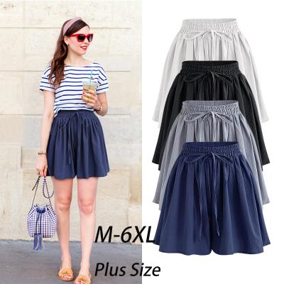 China Summer Viable Women Shorts High Waist Loose Chiffon Shorts Plus Size 6XL Female Loose Plus Size Shorts 8001 for sale