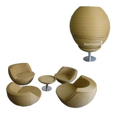 China Modern Cheap Wicker Rattan Chairs Outdoor Furniture Table Outdoor Space Saving Rattan Furniture Garden Furniture Wholesale for sale