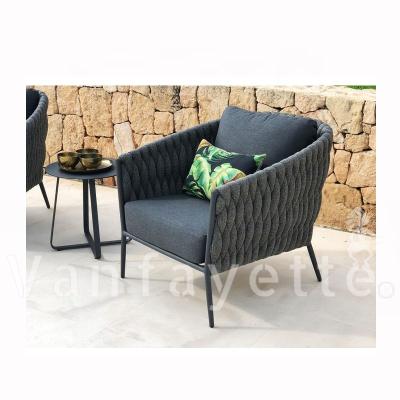 China Modern Outdoor Balcony Furniture Balcony Loveseat Garden Seat Patio Chairs On Sale Rope Garden Furniture for sale