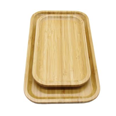 China Custom Smoking Rolling Tray Rectangle Serving Tray Logo Bamboo Fiber Blank Bamboo Viable Chinese Promotion for sale