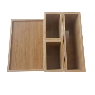 China 2019 New Design Viable Bamboo Jewelry Greeting Card Organizer Storage Box for sale