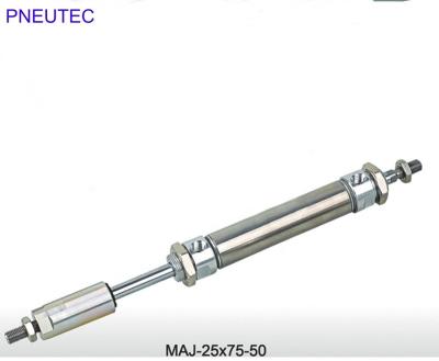 China Building Material Shops COMMANDER Round/Flat Back Cover Bore 25mm Stroke 20mm Dual Shaft Stainless Steel Air Adjustable Mini Compressed Pneumatic Cylinder for sale