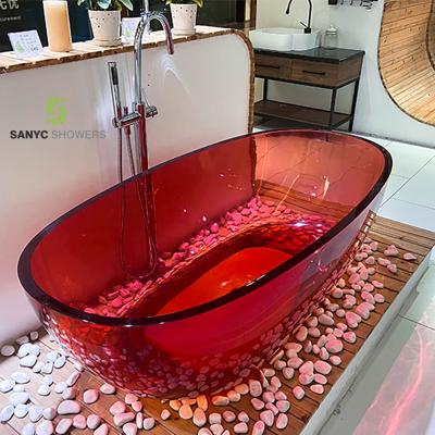 China Freestanding New Product Acrylic Transparent Bathtub For Hotel for sale