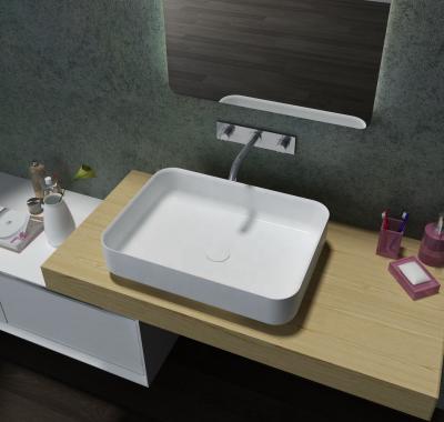 China Modern Countertop Sink Round Small Hand Shaped Bathroom Sink for sale