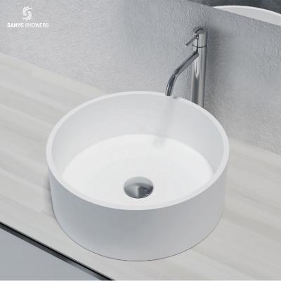 China Modern Countertop Sink Round Small Hand Shaped Bathroom Sink for sale