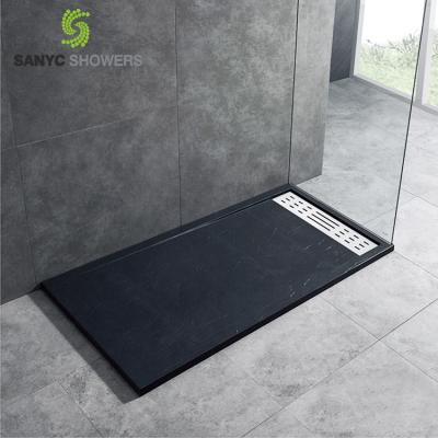 China Modern Custom Size Shower Pan Solid Surface Tray Stone Shower Base for sale