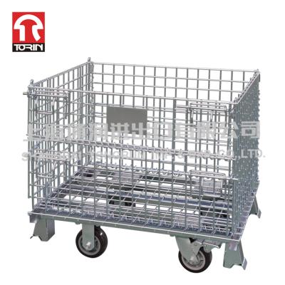 China Warehouse Supplier Torin SWK9011-B Large Capacity Folding Steel Wire Mesh Container for sale