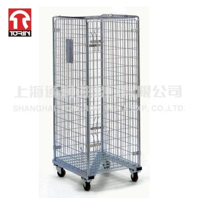 China Storage Torin SWK1012 Dismantling Folding Z Type Logistics Processing Steel Roll Container Roll Cart for sale