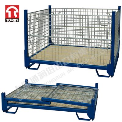 China Torin SWK8002 Folding Parts Butterfly Cage Wire Mesh Pallet Container Metal Pallet 1600*1155*1060mm for sale