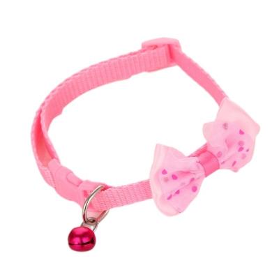 China Luxury Personalized Cute Detached Reflective Designer Quick Release Accessories Bows Dog Cat Collar With Bell for sale