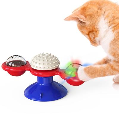 China Viable Windmill Cat Toy Gleamy Fun Mint Toy Cat Spinning Cat Teasing for sale