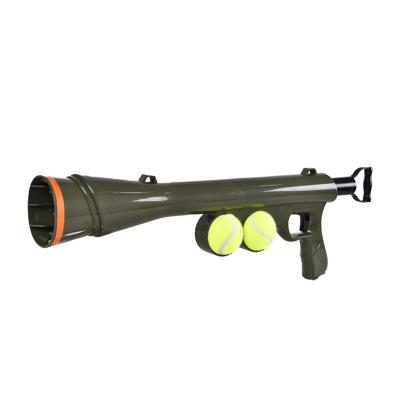 China Sustainable Automatic Pet Machine Agility Equipment Outdoor Training Stress Play Toy Tennis Gun Dog Ball Launcher With Balls for sale