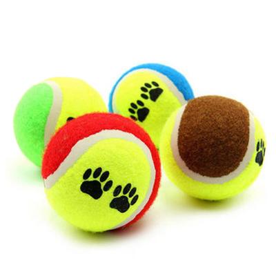 China Wholesale Viable Multicolor Rubber Pet Tennis Ball Dog Toy 6.5cm For Dog for sale