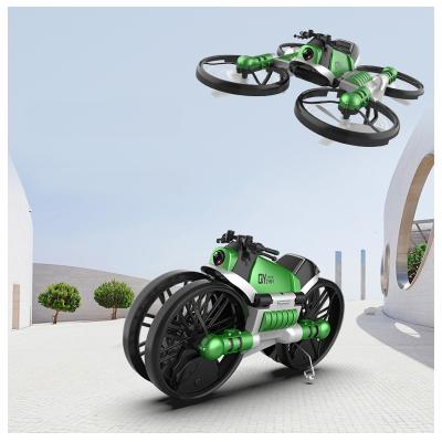 China 2 in 1 Foldable RC Drone Toys 2.4G Explosion Frontier Model Motorcycle Folding 4 Axis Remote Control Deformed Aircraft Two-in-One Toy for sale