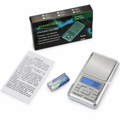 China Stainless+ABS SMT Mini Blue LCD Display 0.01g Pocket Digital Scales for Gold Jewelry Weight Balance Gram Electronic Scales for sale