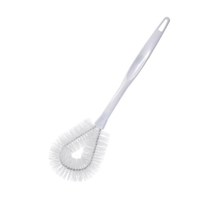 China Bent Tip Bowl Brush Durable Bristle Stocked Stiff Toilet Scrubber Twisted Deep Clean Brushing For Home Commercial Bathroom Bowls for sale