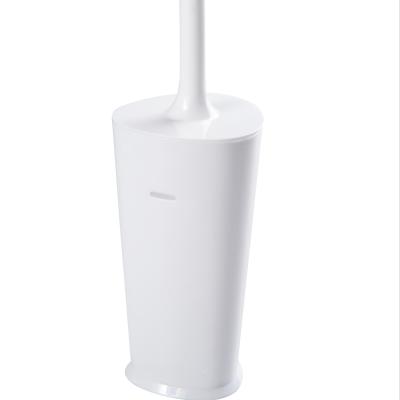 China Fully Enclosed Stocked Toilet Brush and Holder Color Single Toilet Brush Holder with Improved Length Brush Handle Suitable for Deep Clea for sale