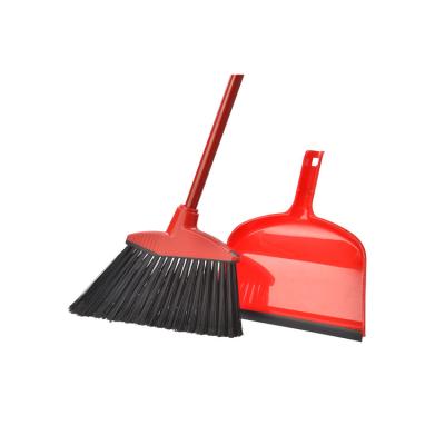 China Floor Wholesalers Manufacturer Dustpan Set Angle Cleaning Broom And Tool Cleaning Sweep Brooms Angle BROOM With Clip On Plastic DUSTPAN PET for sale