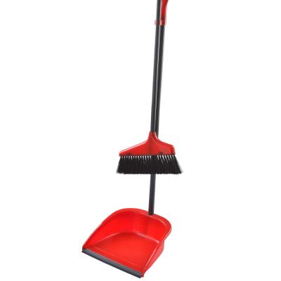 China Household/“Long Handled Dustpan Set - Sturdy Straight Easy Quick Industrial Cleaning Broom & Broom Combo Dustpan - Durable Kitchen, Lobby or Office Broom for sale