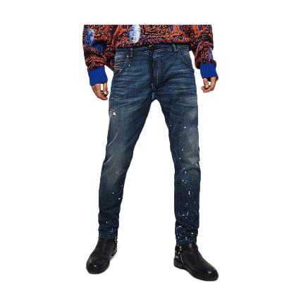 China HUNTW New Style Paint Straight Slim White Men's Breathable Jeans Bleach Splatter Fashion Mens Jeans for sale