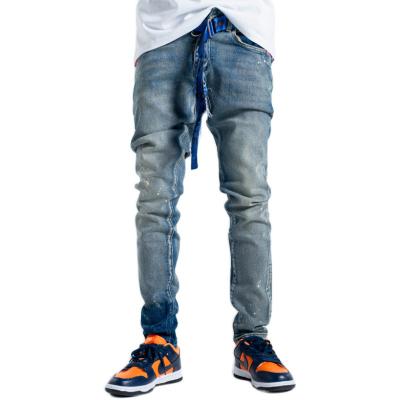 China HUNTW breathable new style light bludropship men's jeans ripped denim men fashion jeans for sale