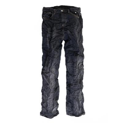 China HUNTW Jeans Custom High Street Style QUICK DRY Pleated Straight Cut Jeans Pants Pile Up Feeling for sale