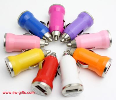 China Promotion Bullet Mini USB Car Charger Universal Adapter for iphone 5S 6 6S Plus Samsung for sale