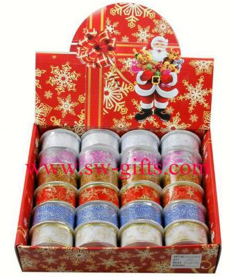 China Organza Bling Ribbon Wreath Christmas Present Weeding Wire Edged Packing Gifts for sale