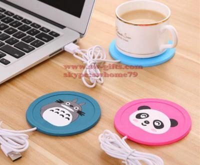 China New Cartoon 5V USB Warmer Silicone Heat Heater for Milk Tea Coffee Mug Hot Drinks Beverage Cup Mat Pad best gift for sale