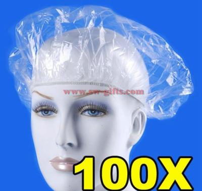 China Disposable Hat Hotel One-Off Elastic Shower Bathing Cap Clear Hair Salon Waterproof Show Hats Bathroom Accessories for sale