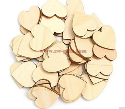 China Wooden Heart Kids Birthday Party Supplies Diy Scrapbook Craft Wedding Decoration Valentine'S Day for sale