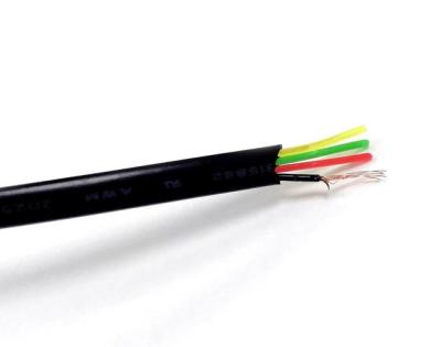 China Flat Conductor 26AWG 4 4C Black Pure Copper Telephone Cords Telephone Cable for sale