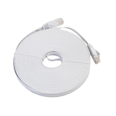 China Factory Price Polythene (PE) 1g bps Cat6 Cat 6 Ethernet Cable 10m Network Lan Patch Cable With Rj 45 Flat Plug for sale