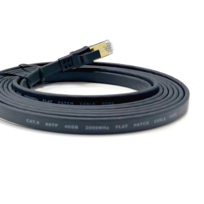 China 2m Cat 8 Ethernet Cable Matte Black 2000MHz 40Gbps High Speed ​​Gigabit Internet Network Cord Cat8 for sale