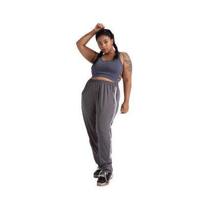 China Wholesale Breathable Plus Size Gym Gaiters Yoga Pants Women High Waist Sports Loose Fitness Pants for sale