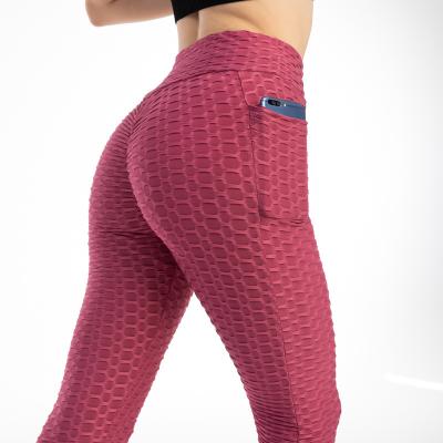 China 2021 New Fashion Breathable Honeycomb Hip Lifting Yoga Pants Yoga Pants Yoga Gaiters for sale