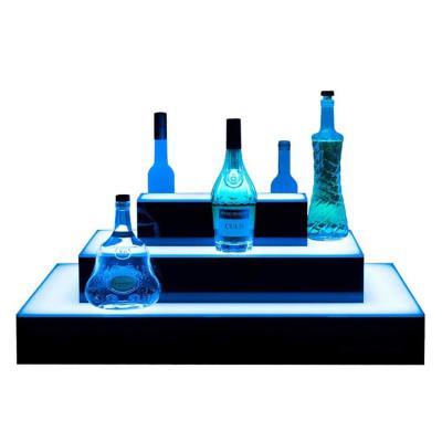 China Morden Led Lighted Wine Display Racks Base Bottle Glorifier With Lighting for sale