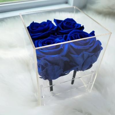 China Eco-friendly Custom Clear Acrylic Flower Box With Lid, Flower Box Acrylic, Acrylic Rose Flower Box Manufacturer for sale