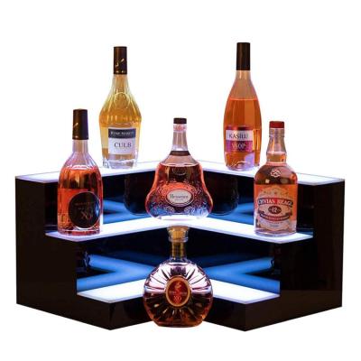 China Morden Factory Lead Customs Acrylic Base Bar Mall Decorative Wine Bottles Drink Display Rack For Display for sale