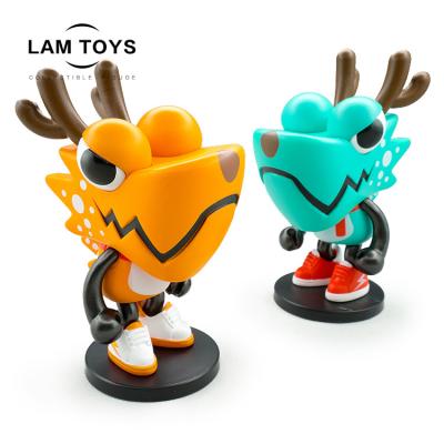 China Cute Decoration Lamtoys Fashion Collection Christmas Series Chameleon PVC Small Animation Toy for sale