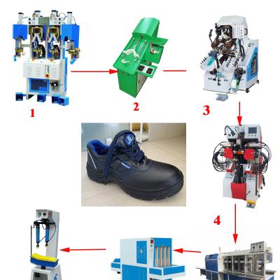 China Steel Toe Safety Shoes Making Machine Production Making 800 Pairs Per Day Steel Toe Safety Shoes Need Shoemaking Machines for sale