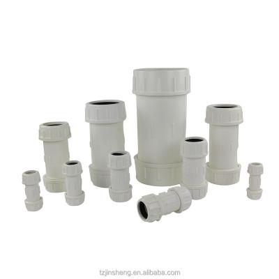 China For Plastic Hydraulic Water Supply Or Drainage PVC Pipe Compression Coupling Quick Fitting for sale