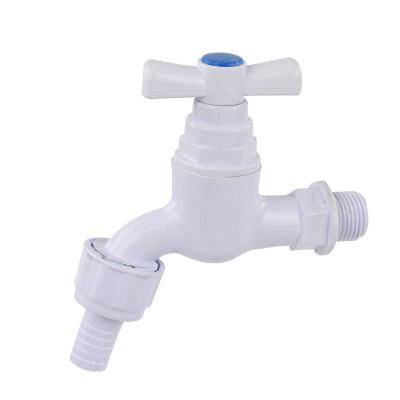 China White Plastic Metered Faucets Garden Faucet PVC Tap Water Taps With Spout for sale