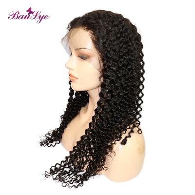 China Natural Raw Brazilian Hair Full Front Lace Wig For Women Deep Wave Deep Curly Lace Wig Wholesale Long Hair for sale